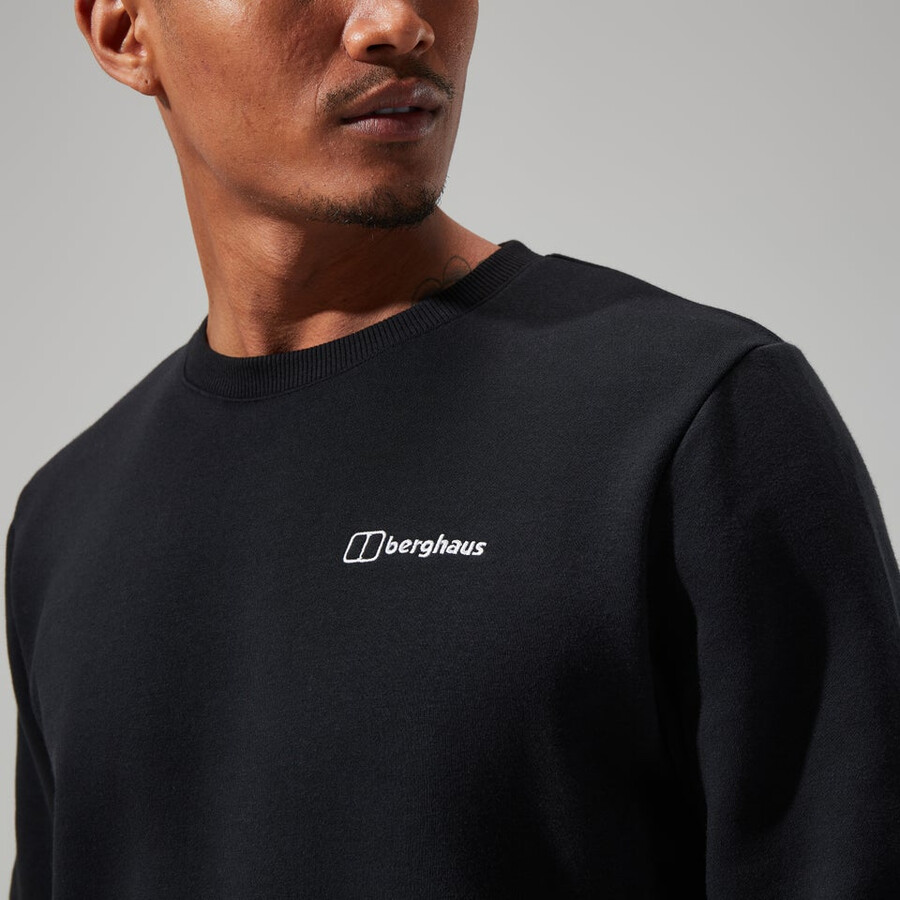 uomo logo crew nero berghaus