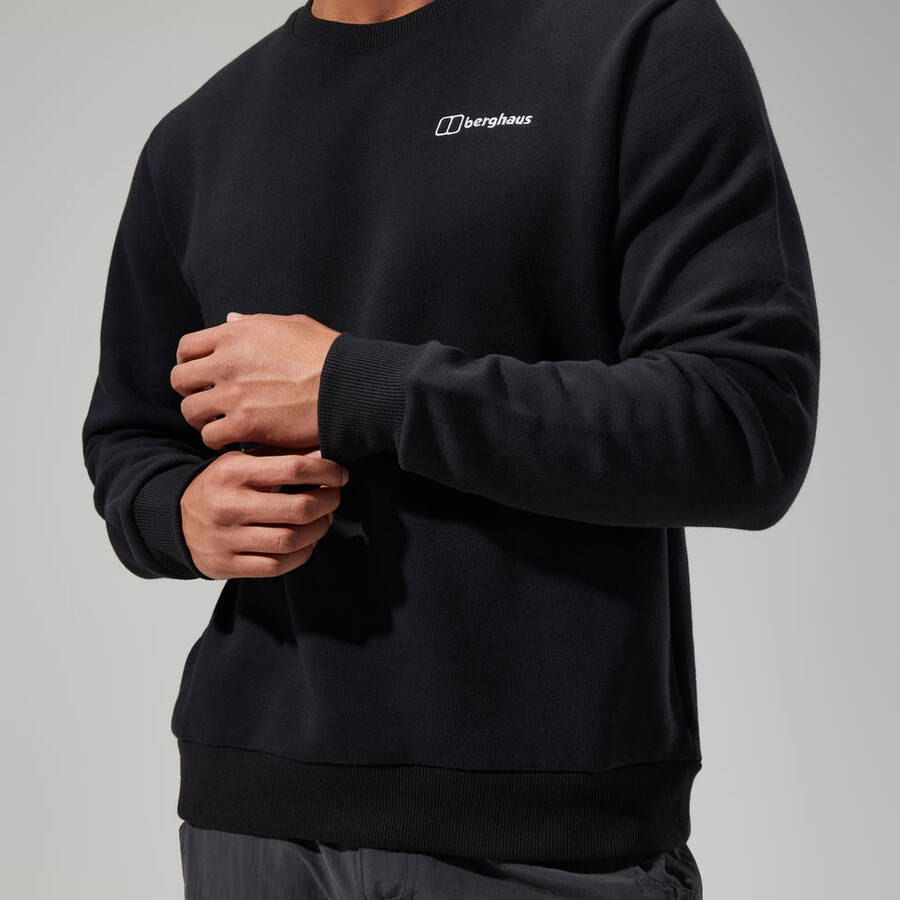 uomo logo crew nero berghaus