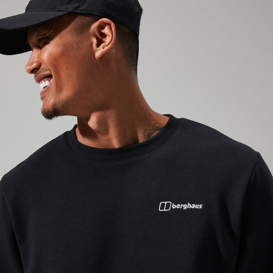 uomo logo crew nero berghaus