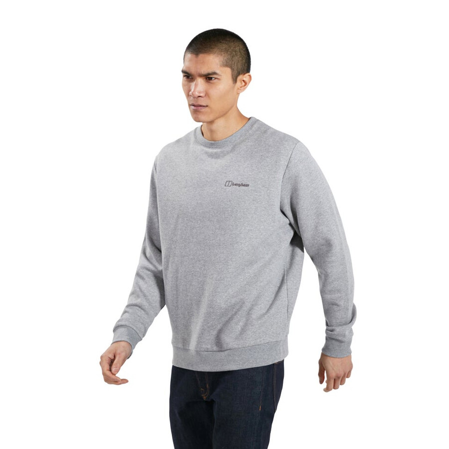 uomo logo crew jumper grigio berghaus