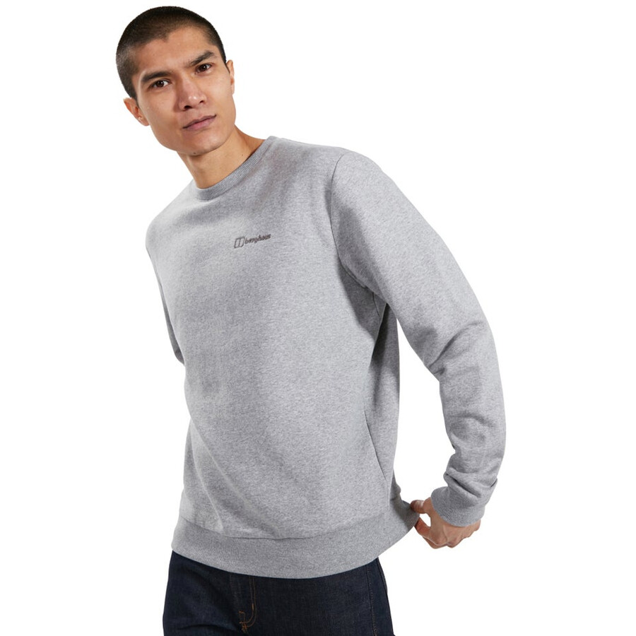 uomo logo crew jumper grigio berghaus