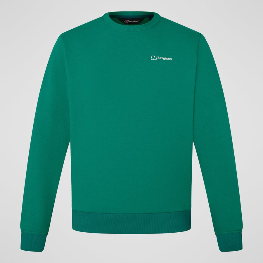 uomo logo crew maglione - verde berghaus