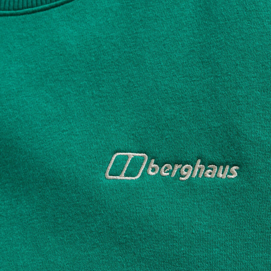 uomo logo crew maglione - verde berghaus