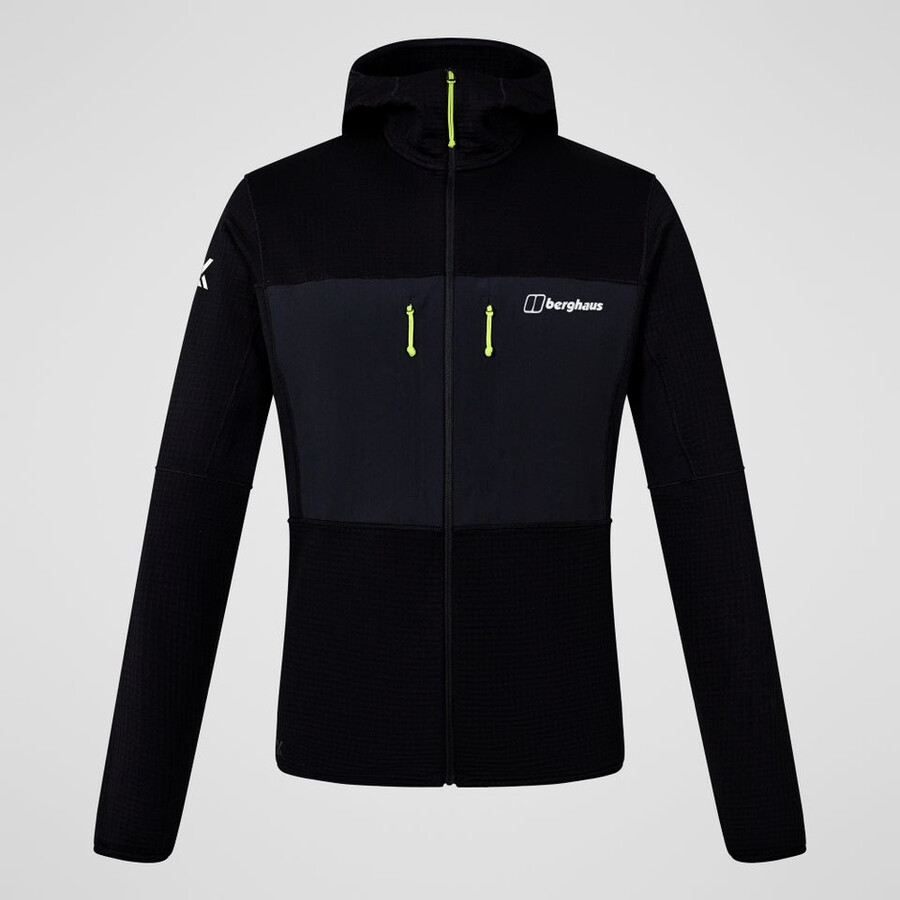 uomini mtn guida felpa con cappuccio - nero berghaus