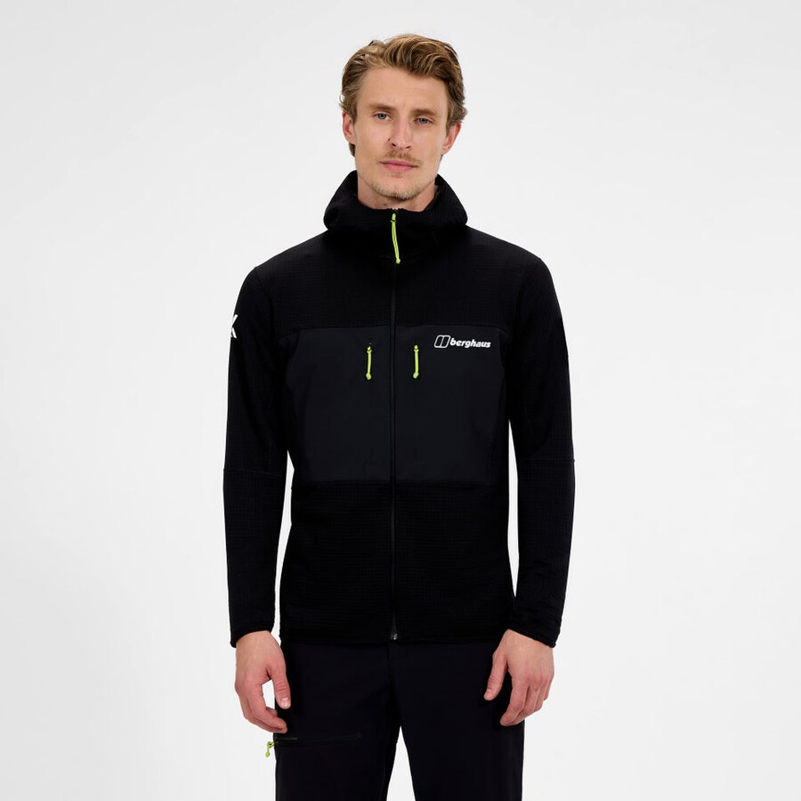 uomini mtn guida felpa con cappuccio - nero berghaus