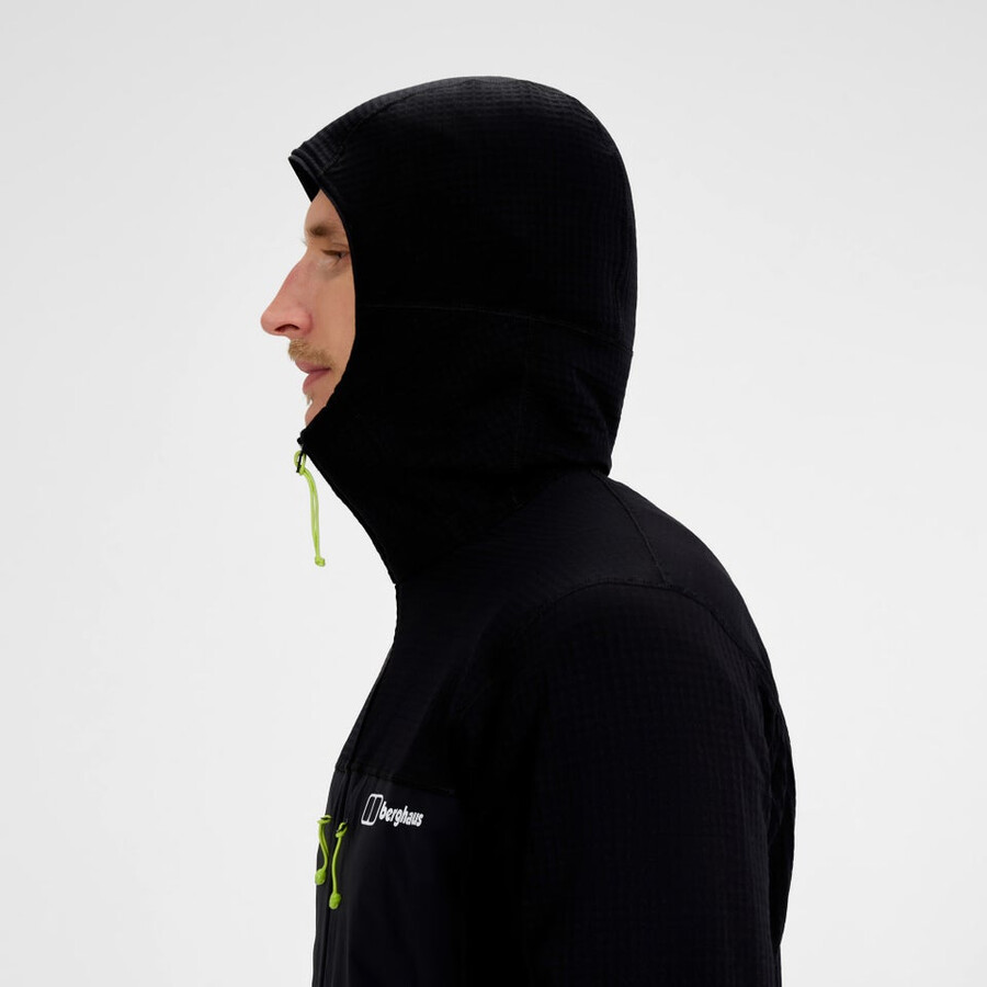 uomini mtn guida felpa con cappuccio - nero berghaus