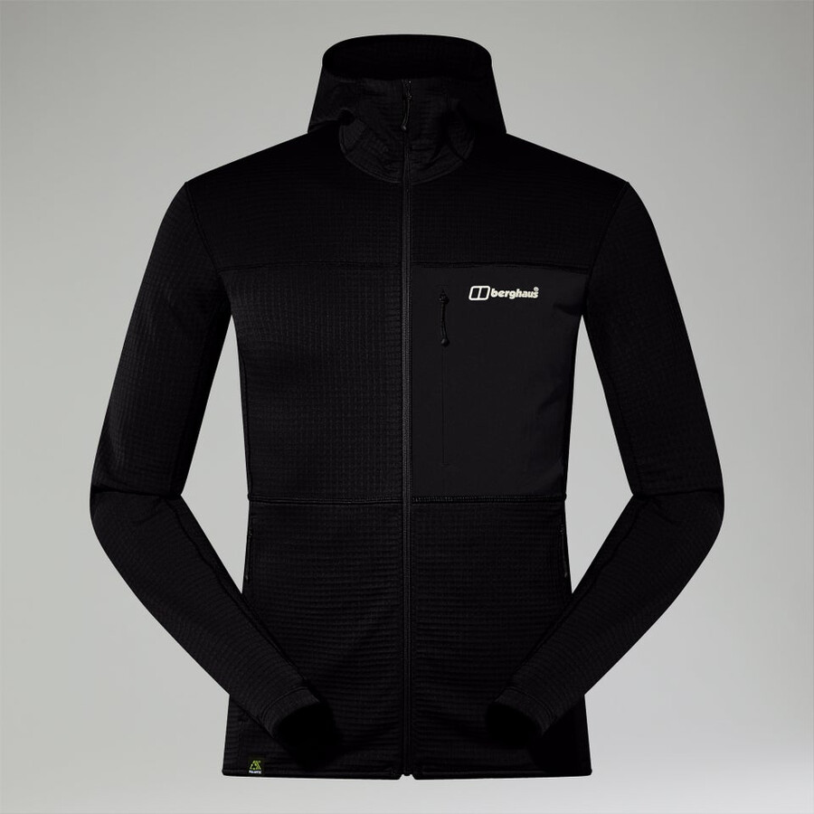 uomini ridge-escursionista giacca con cappuccio - nero berghaus