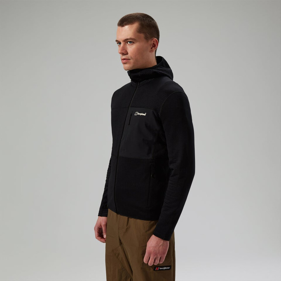uomini ridge-escursionista giacca con cappuccio - nero berghaus
