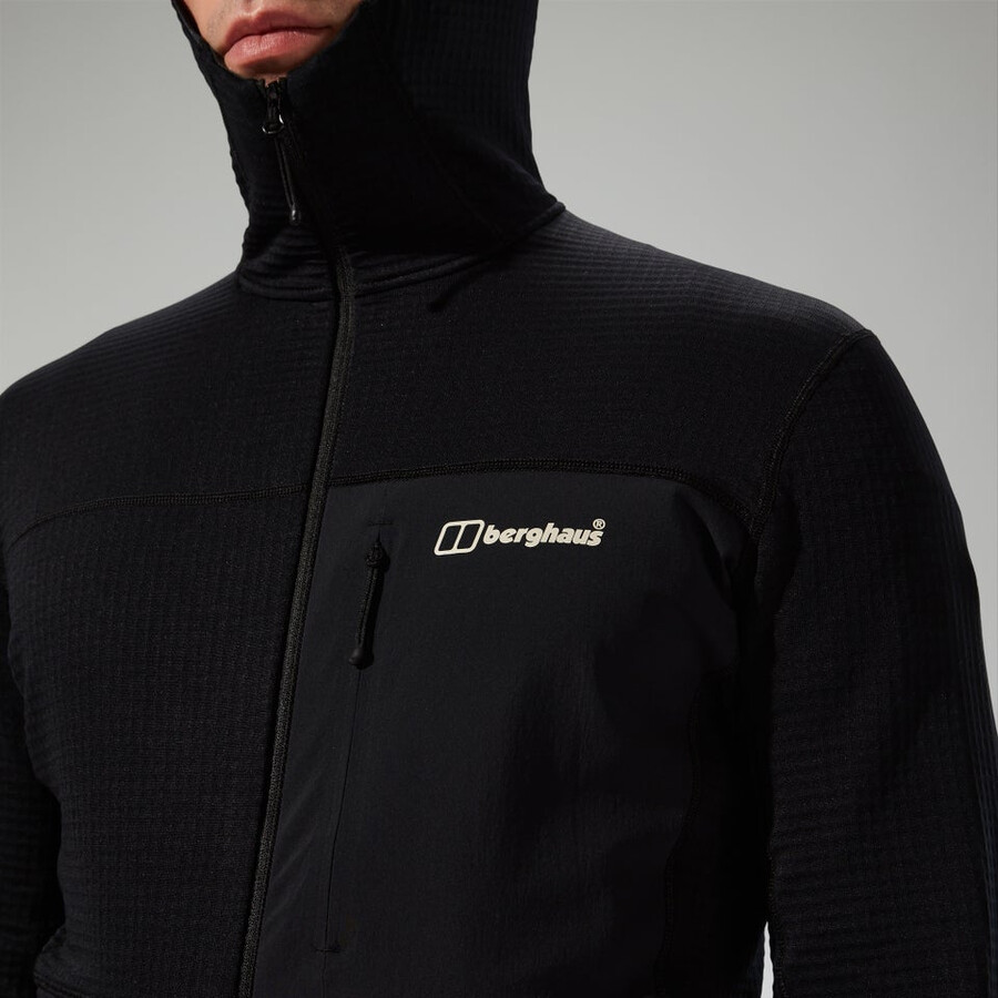 uomini ridge-escursionista giacca con cappuccio - nero berghaus