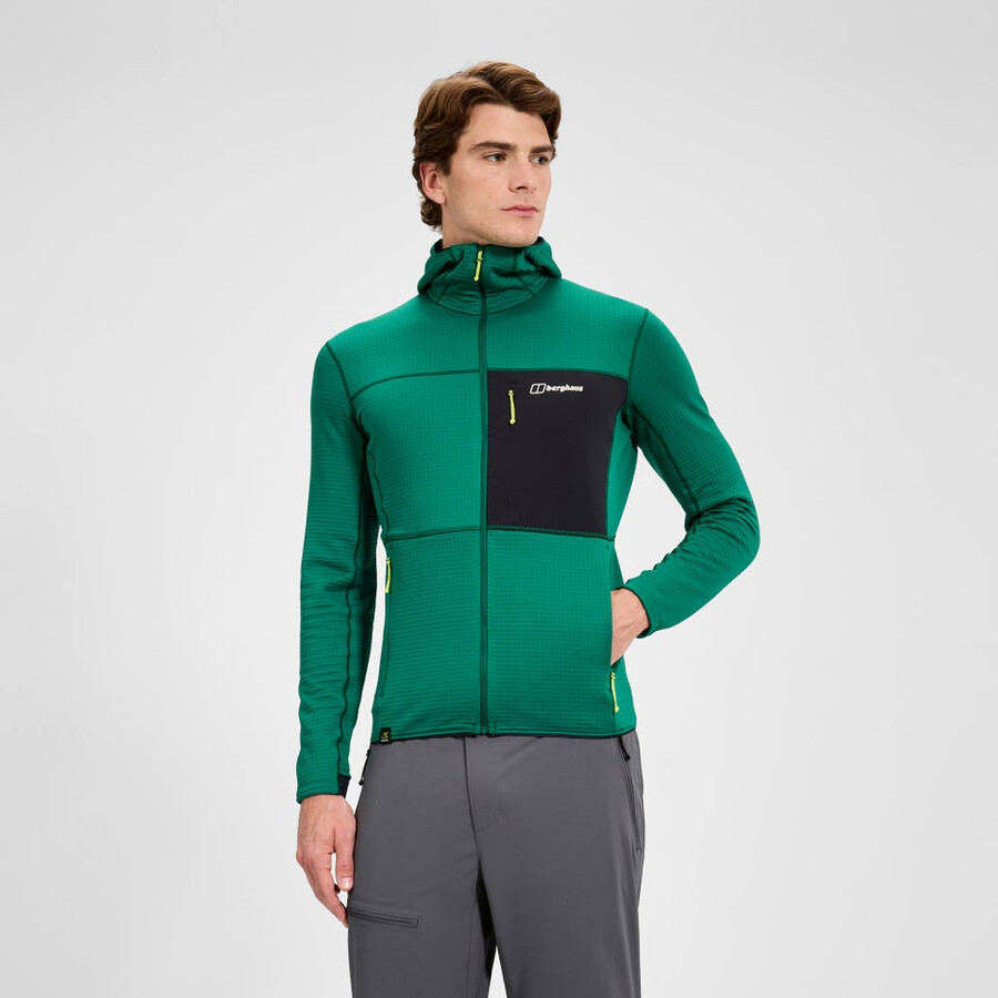 uomini ridge-escursionista giacca con cappuccio - verdenero berghaus