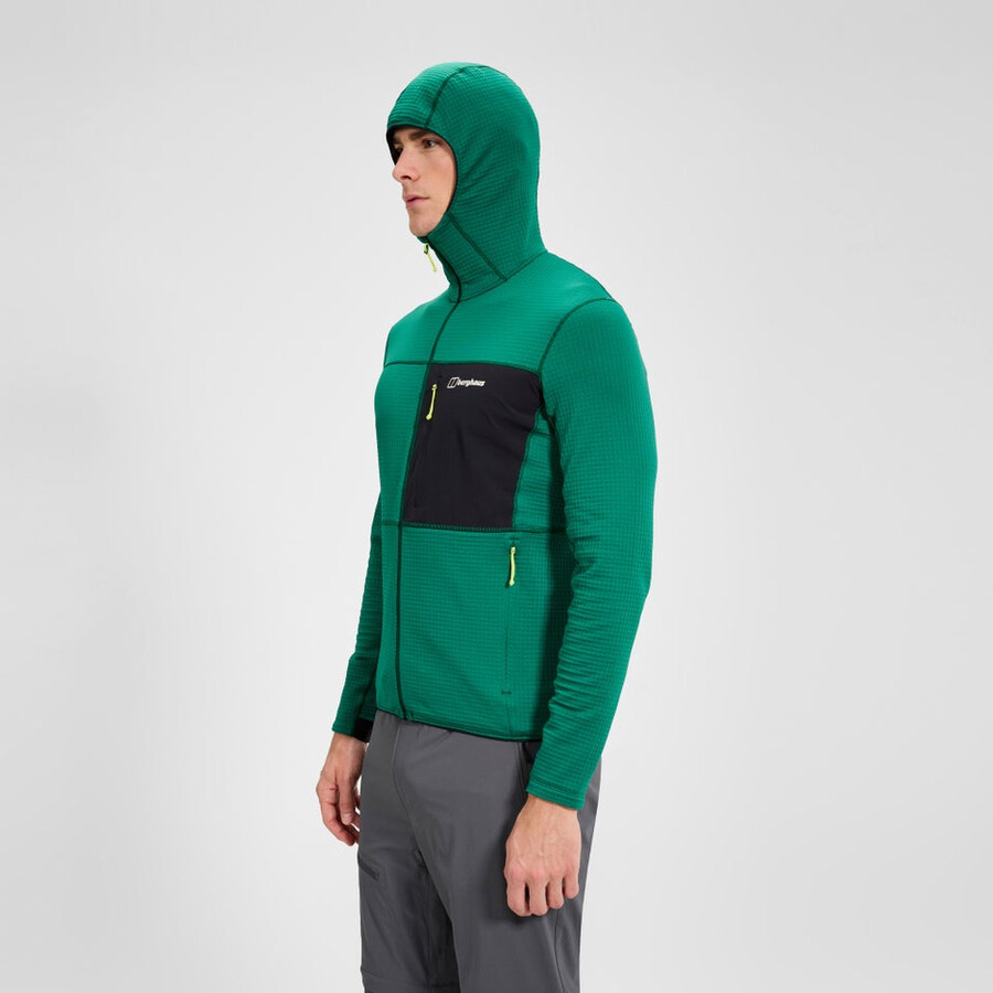 uomini ridge-escursionista giacca con cappuccio - verdenero berghaus