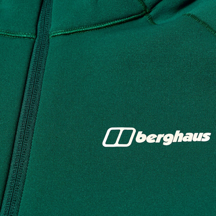 uomini cinetica powerstretch felpa con cappuccio - verde berghaus