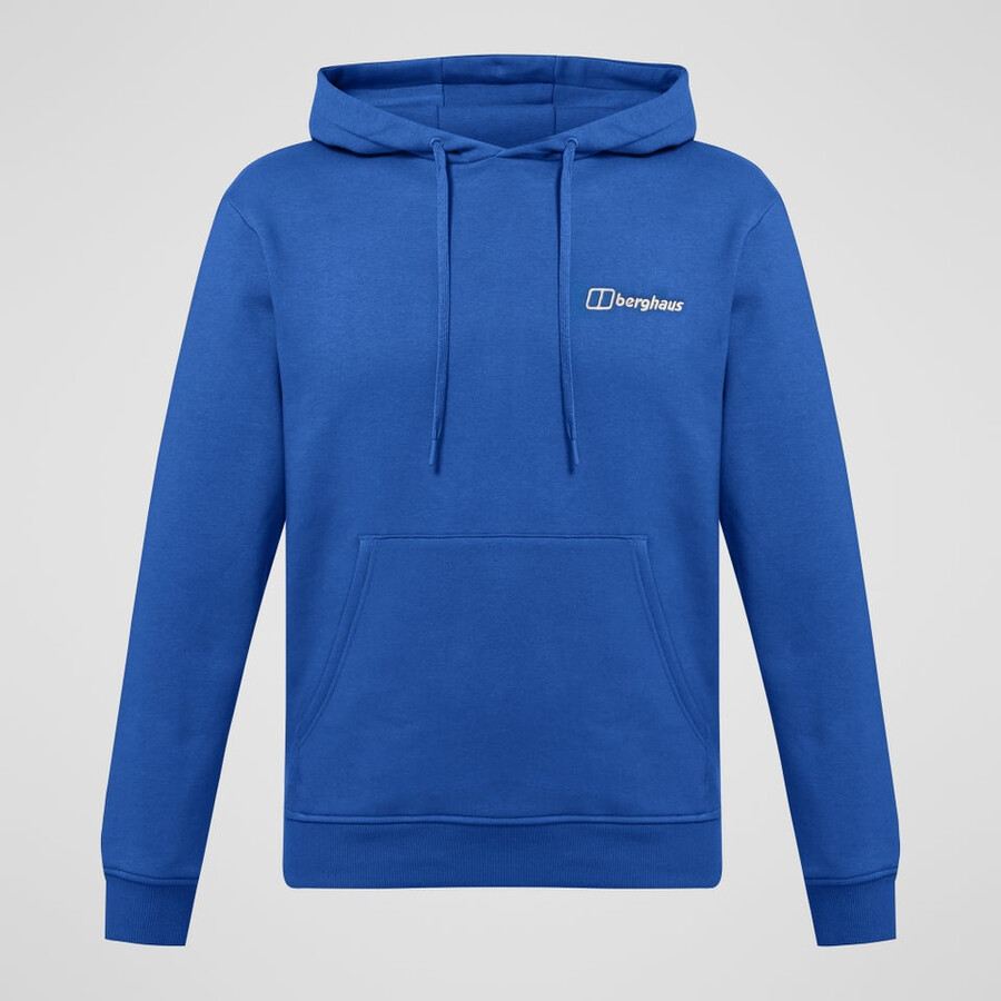 uomo piccolo logo felpa con cappuccio - blu berghaus