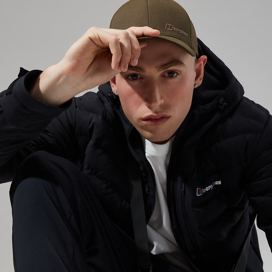 uomini di conseguenza hybrid giacca con cappuccio - nero berghaus