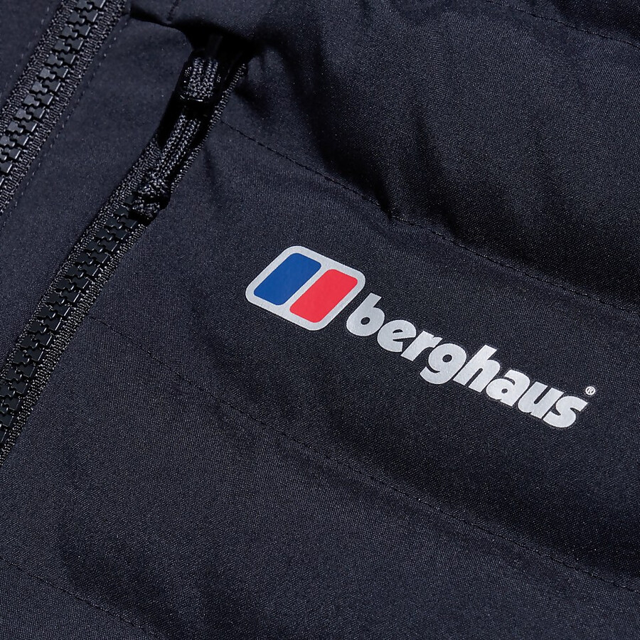 uomini di conseguenza hybrid giacca con cappuccio - nero berghaus
