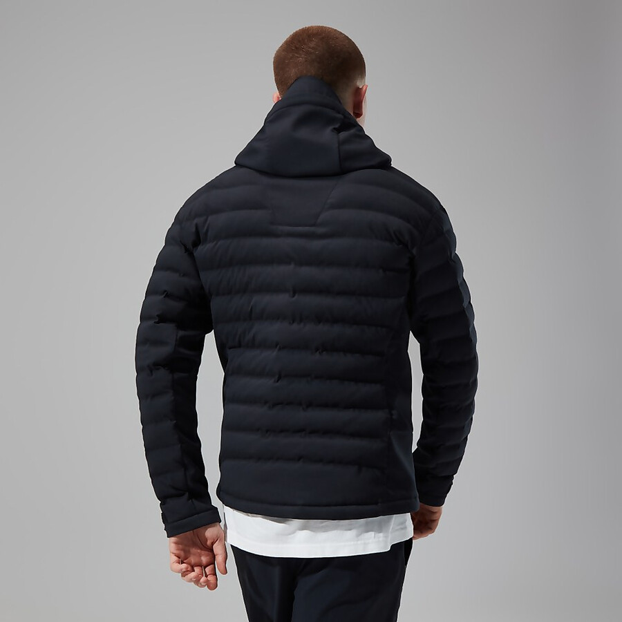 uomini di conseguenza hybrid giacca con cappuccio - nero berghaus