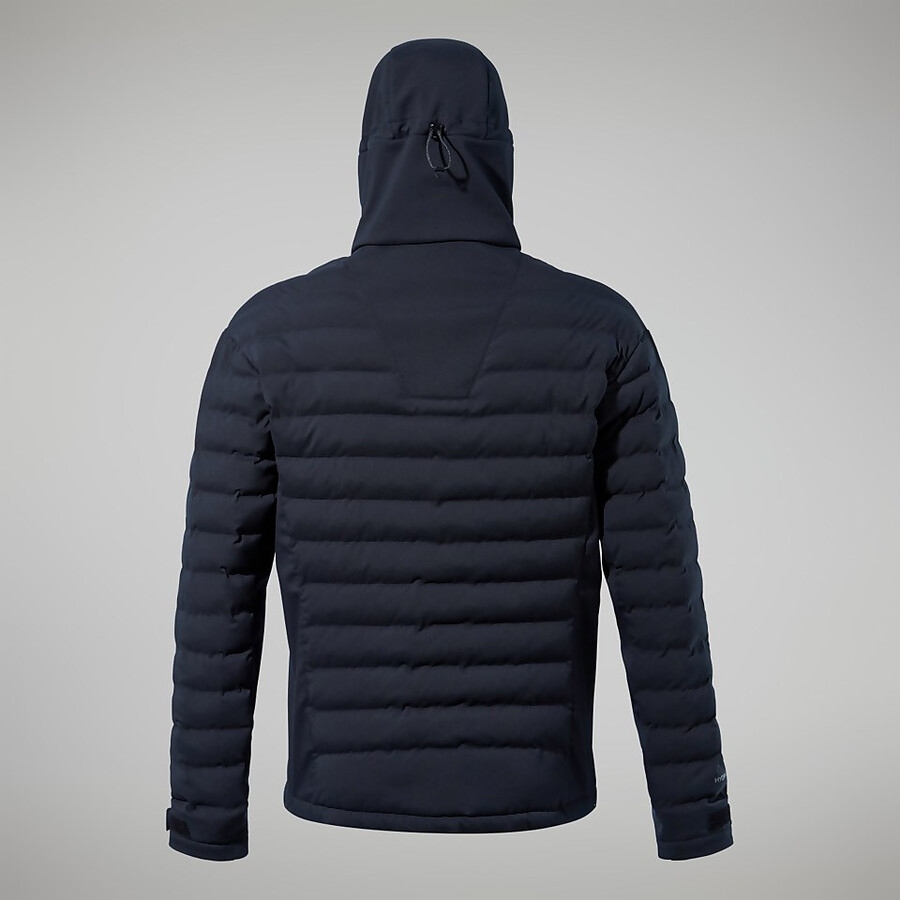 uomini di conseguenza hybrid giacca con cappuccio - nero berghaus