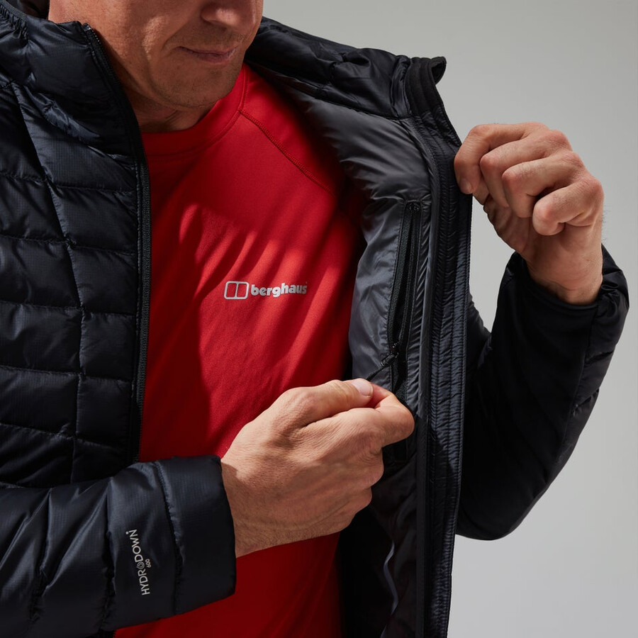 uomini sconosciuti 2.0 con cappuccio insulated jacket - black berghaus