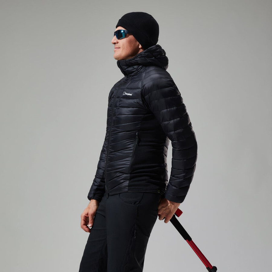 uomini sconosciuti 2.0 con cappuccio insulated jacket - black berghaus