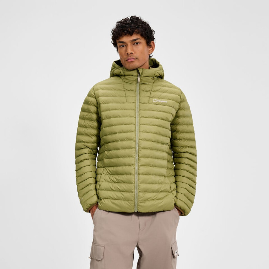 uomini vaskye con cappuccio sintetico coibentato - verde berghaus