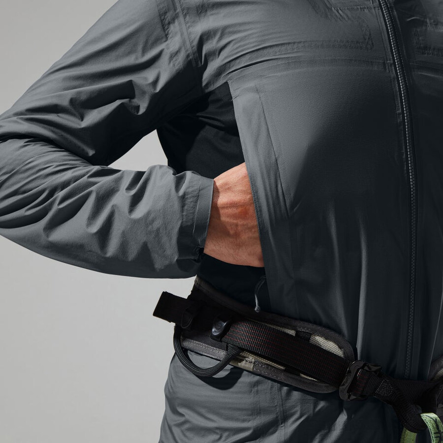 uomini mtn guida hyper alpha giacca - grigionero berghaus