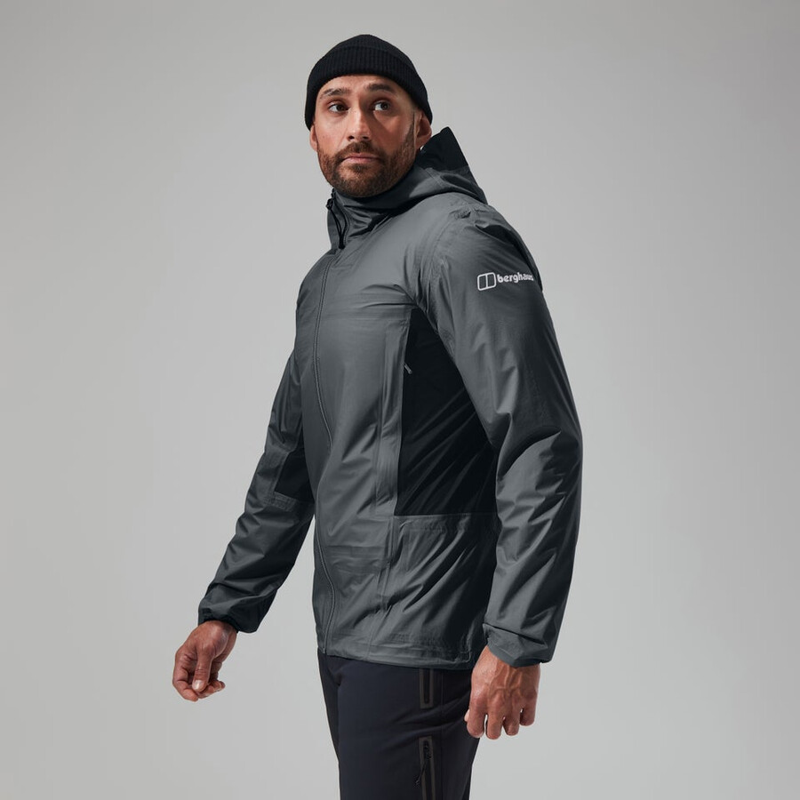 uomini mtn guida hyper alpha giacca - grigionero berghaus