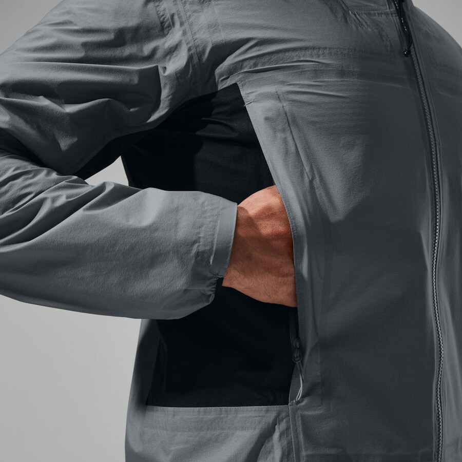 uomini mtn guida hyper alpha giacca - grigionero berghaus