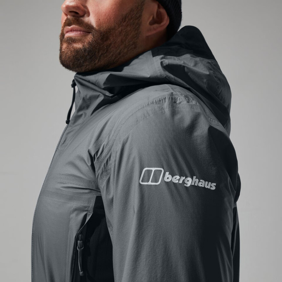 uomini mtn guida hyper alpha giacca - grigionero berghaus