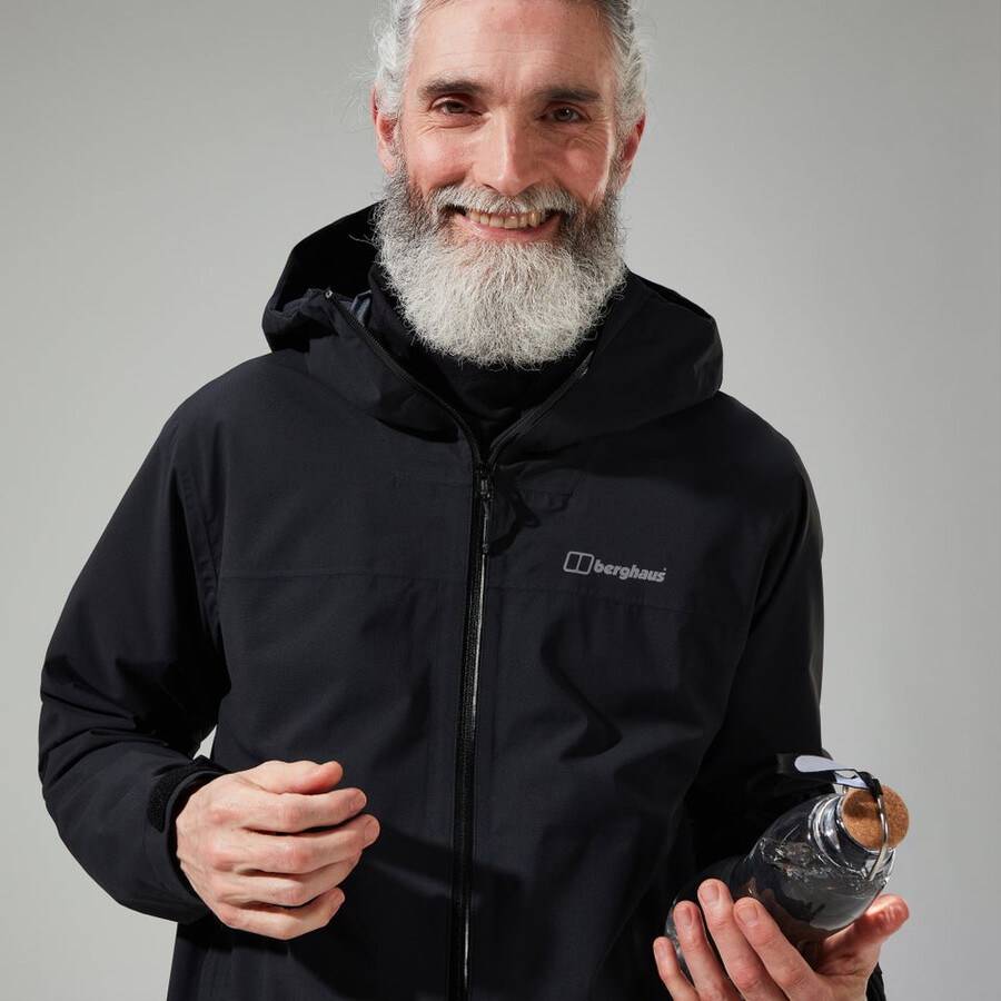 uomini arnaby giacca impermeabile con cappuccio nero berghaus