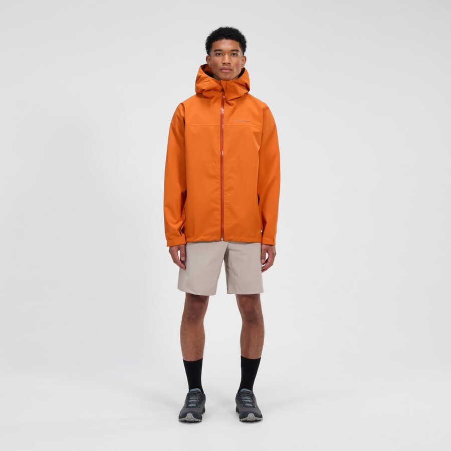 uomini arnaby giacca impermeabile con cappuccio - arancio berghaus