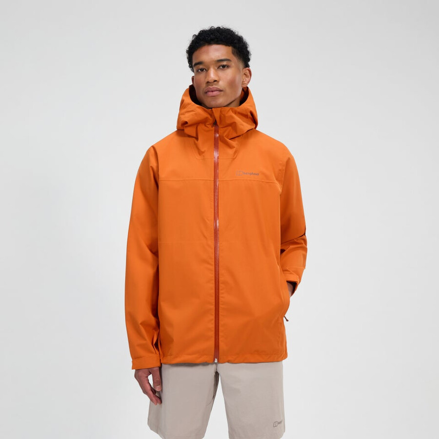 uomini arnaby giacca impermeabile con cappuccio - arancio berghaus