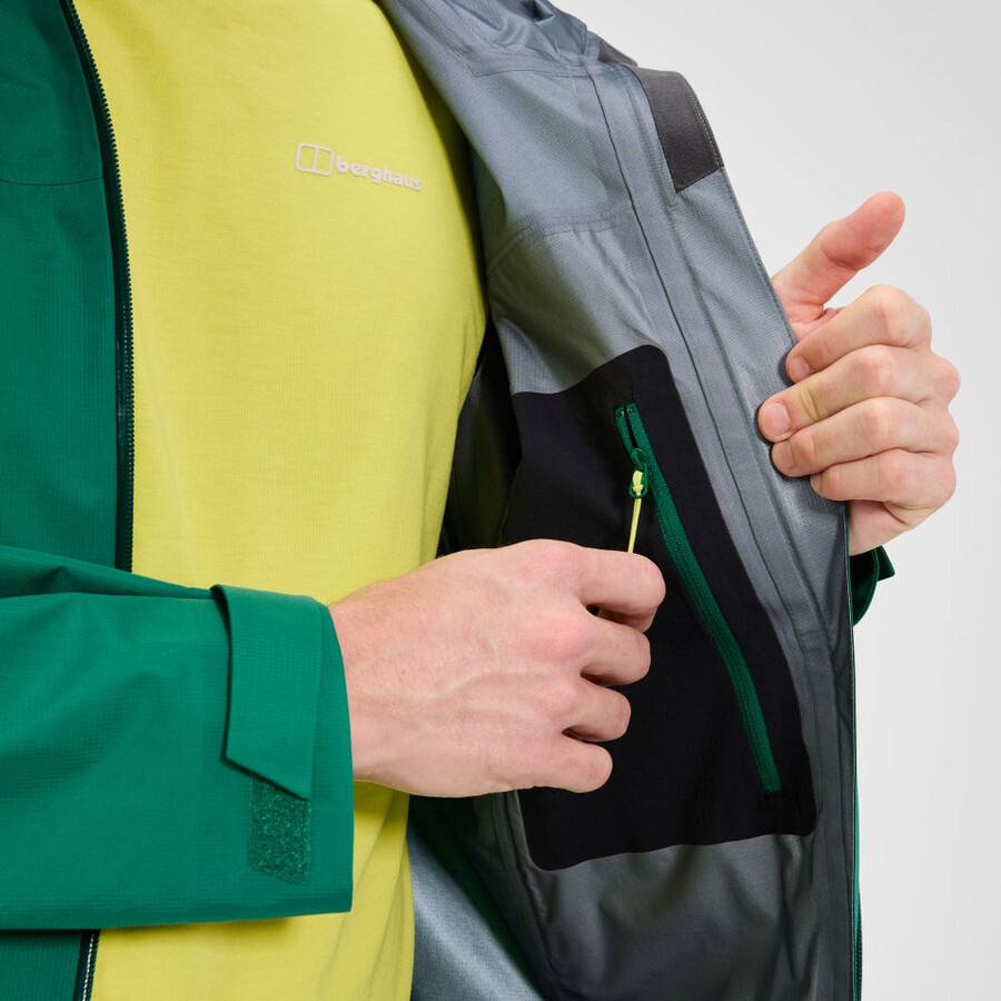 gli uomini di vertice del cercatore di gore-tex giacca - verde berghaus