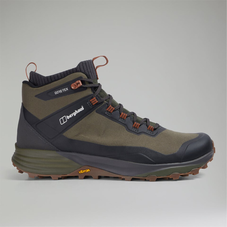 uomini vc22 mid gore-tex - marrone scuroverde scuro berghaus