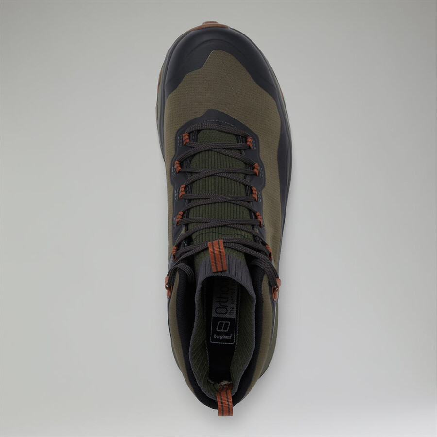 uomini vc22 mid gore-tex - marrone scuroverde scuro berghaus