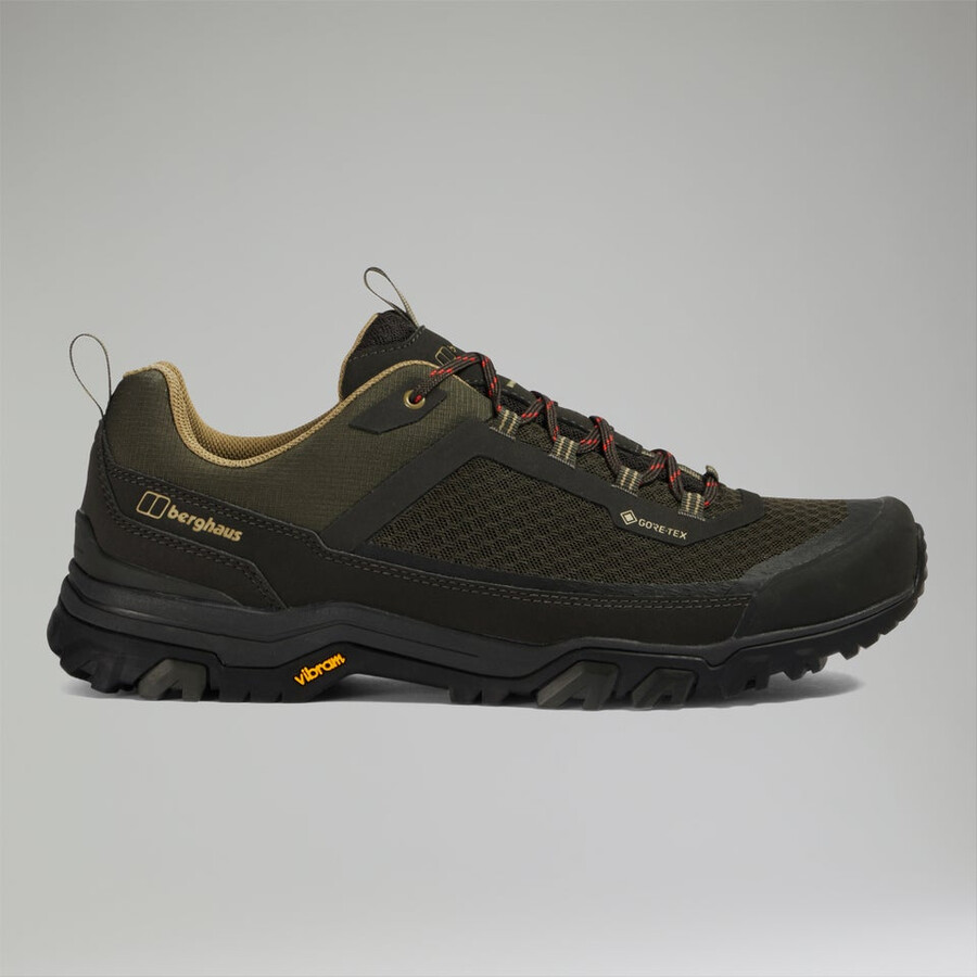 gli uomini dellattacco a terra active gore-tex scarpa marroneverde scuro berghaus