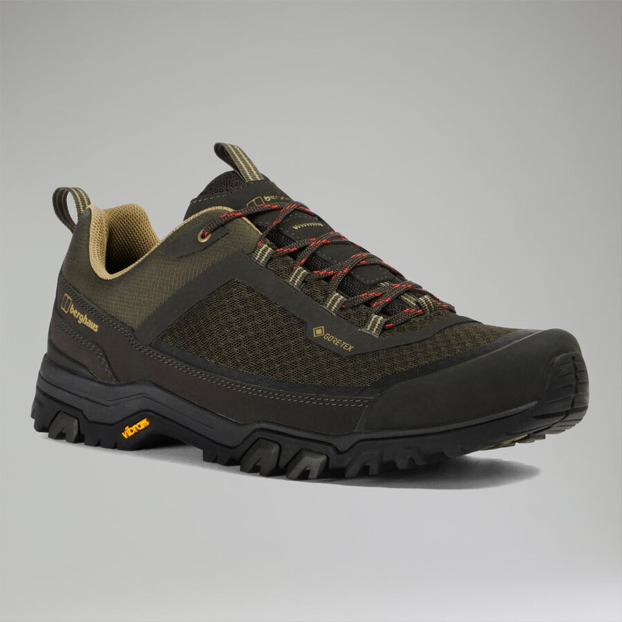 gli uomini dellattacco a terra active gore-tex scarpa marroneverde scuro berghaus