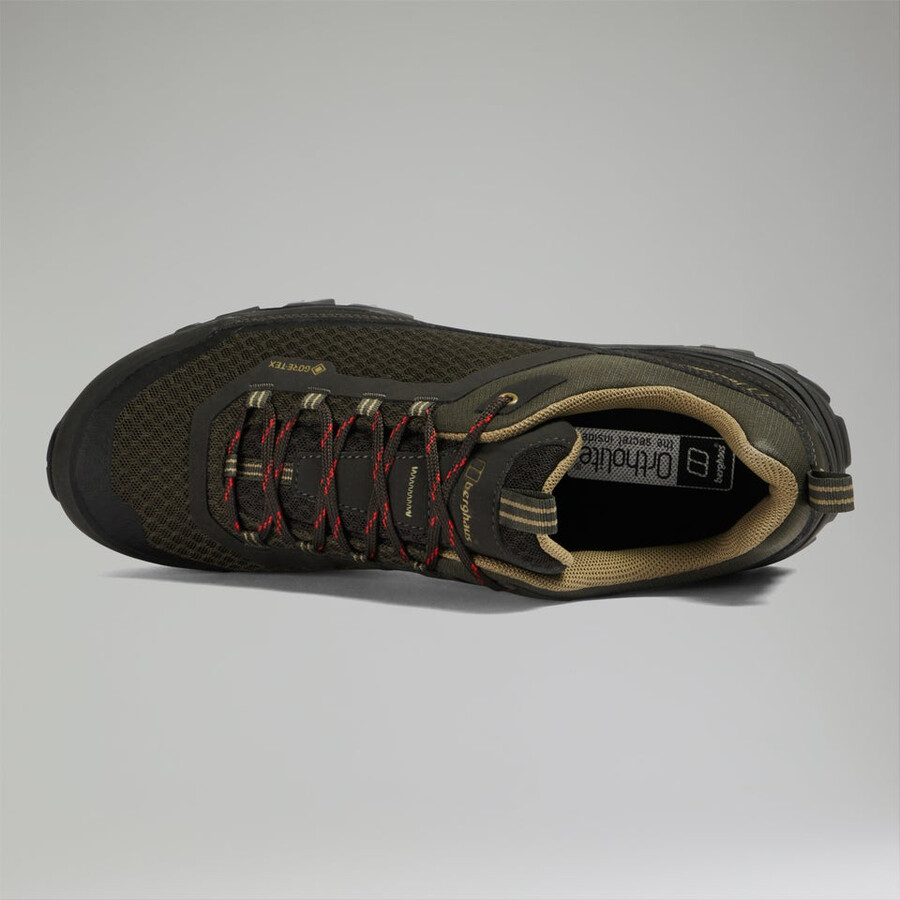 gli uomini dellattacco a terra active gore-tex scarpa marroneverde scuro berghaus