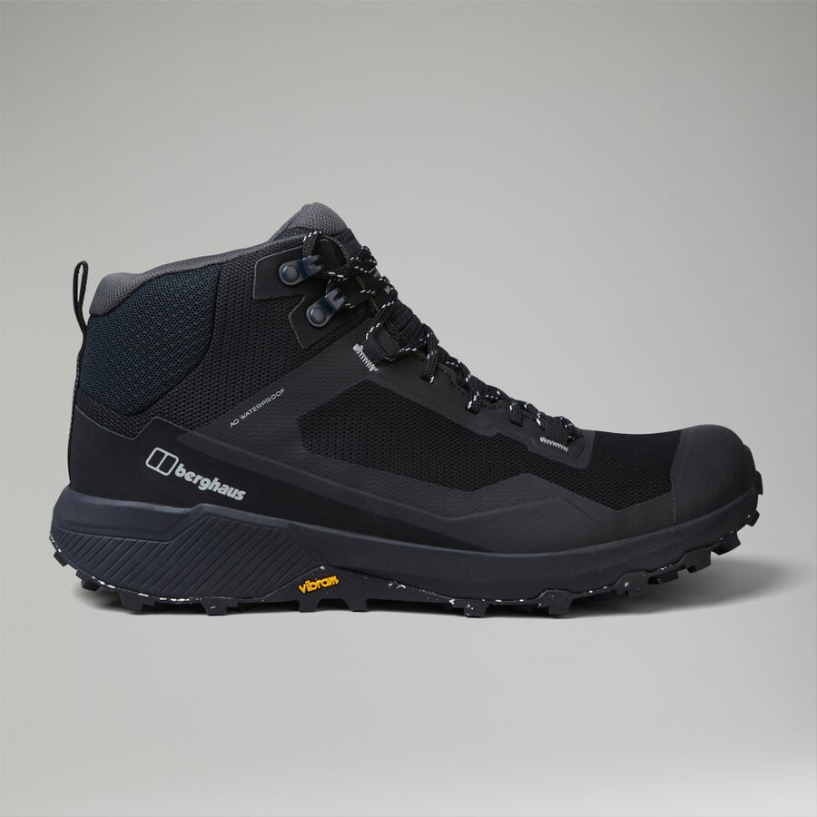 uomini revolute attivo mid scarpe nerogrigio berghaus