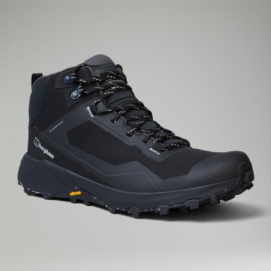 uomini revolute attivo mid scarpe nerogrigio berghaus
