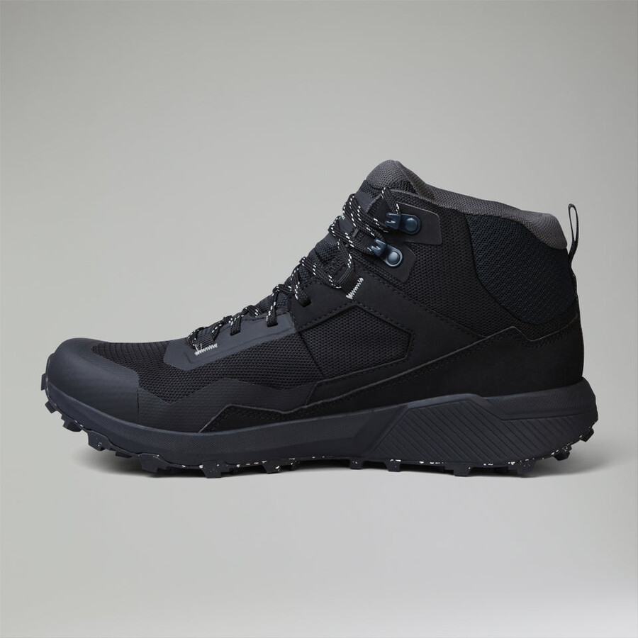 uomini revolute attivo mid scarpe nerogrigio berghaus