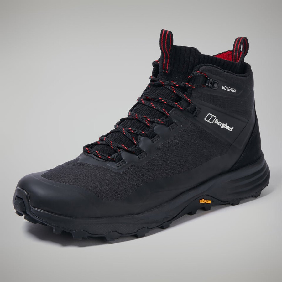 uomini vc22 mid 2.0 gore-tex waterproof scarpe - nerorosso berghaus