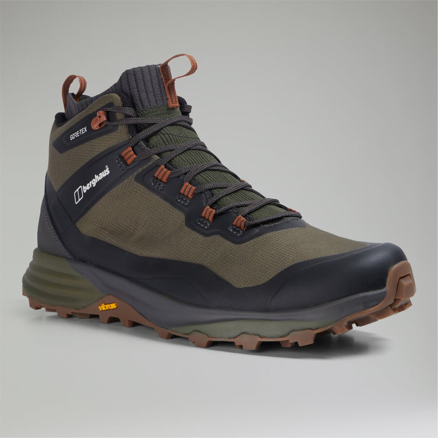 uomini vc22 mid 2.0 gore-tex waterproof scarpe - marroneverde berghaus