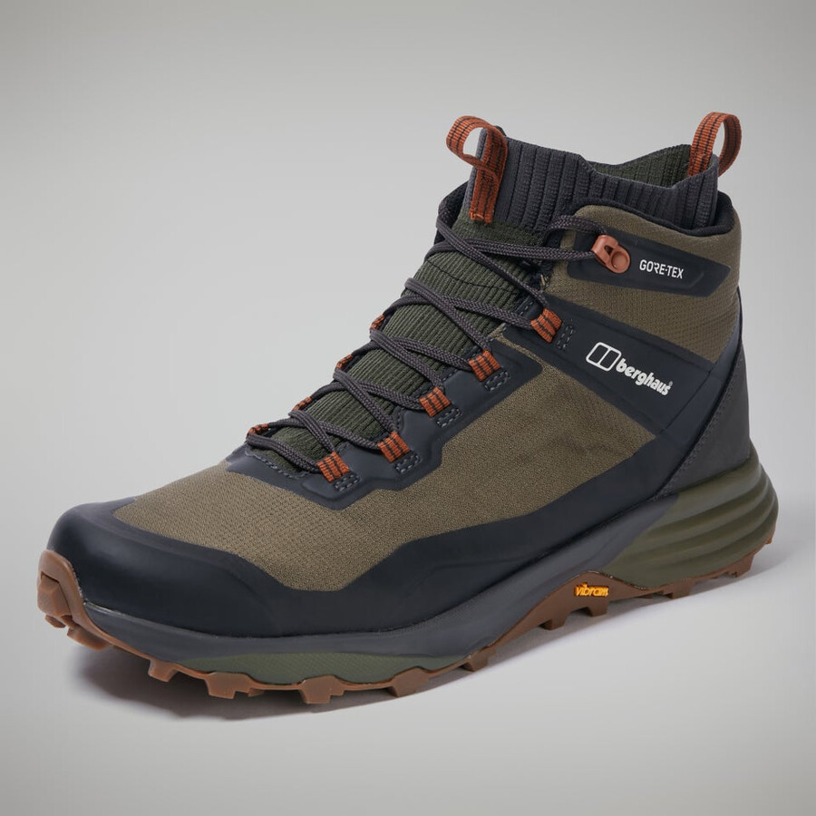 uomini vc22 mid 2.0 gore-tex waterproof scarpe - marroneverde berghaus