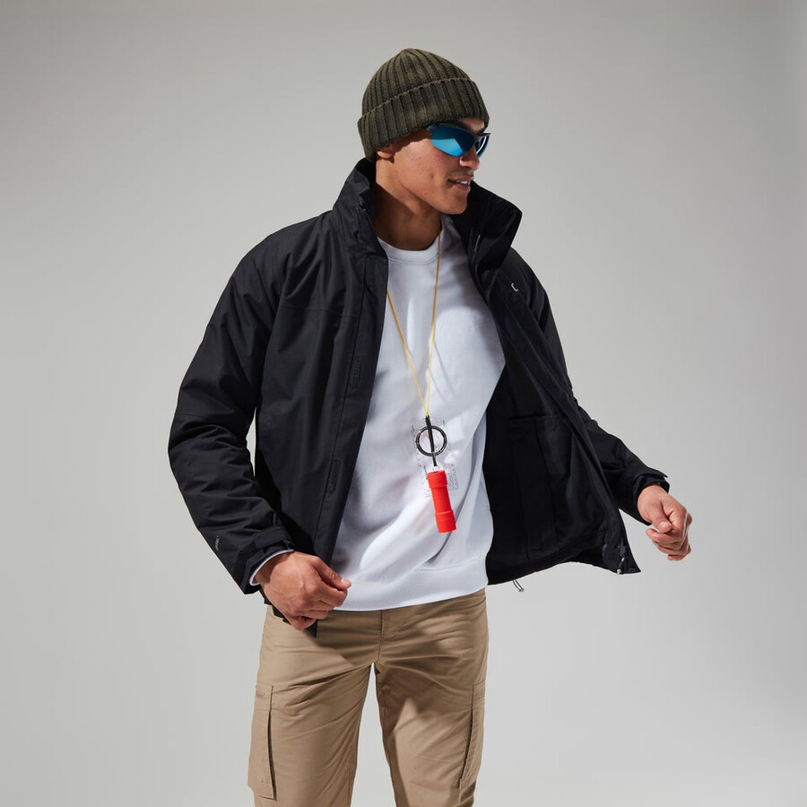 uomini rg alfa 2.0 gemini 3in1 giacca - nero berghaus