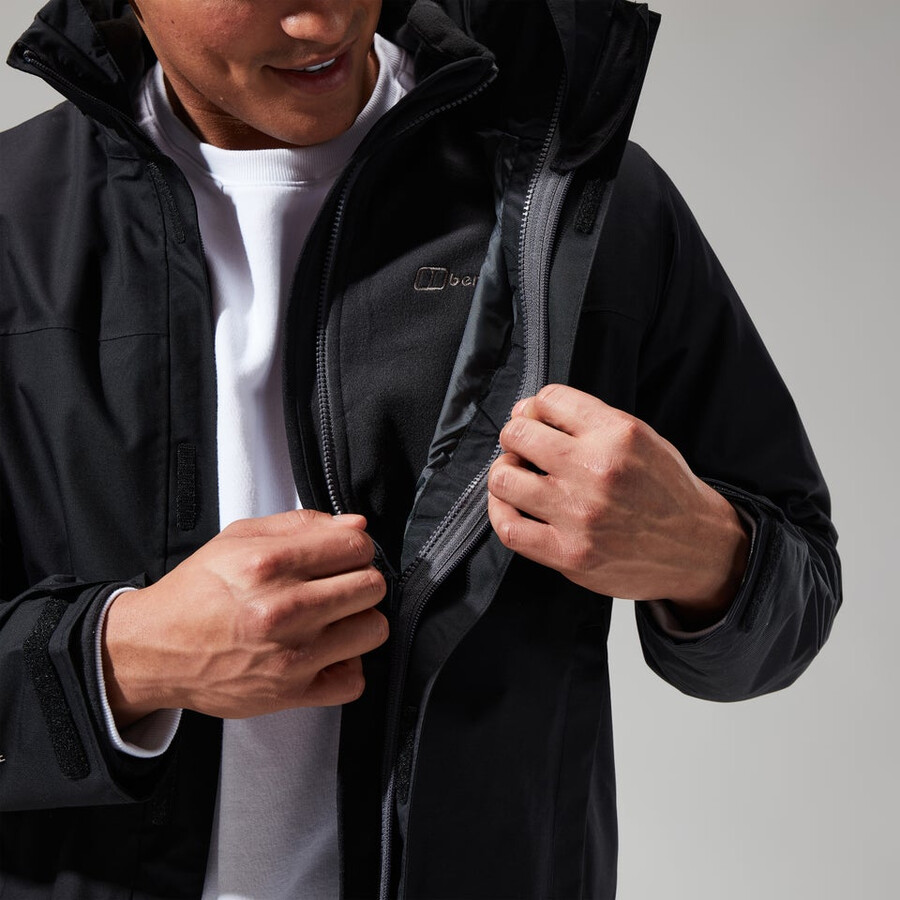 uomini rg alfa 2.0 gemini 3in1 giacca - nero berghaus