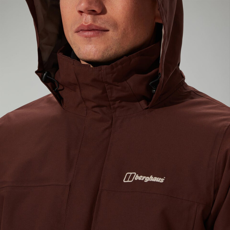 uomini rg alfa 2.0 gemini impermeabile 3in1 giacca - marrone berghaus