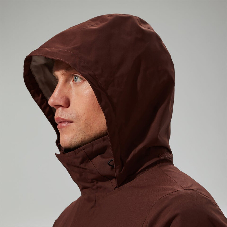 uomini rg alfa 2.0 gemini impermeabile 3in1 giacca - marrone berghaus