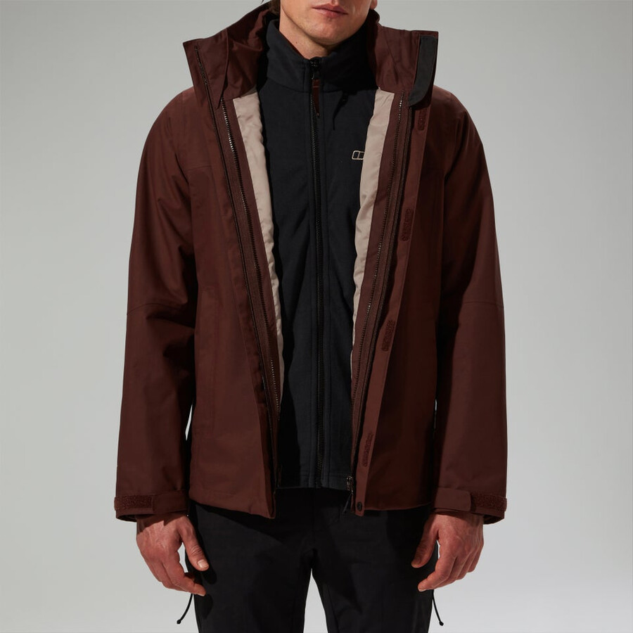 uomini rg alfa 2.0 gemini impermeabile 3in1 giacca - marrone berghaus