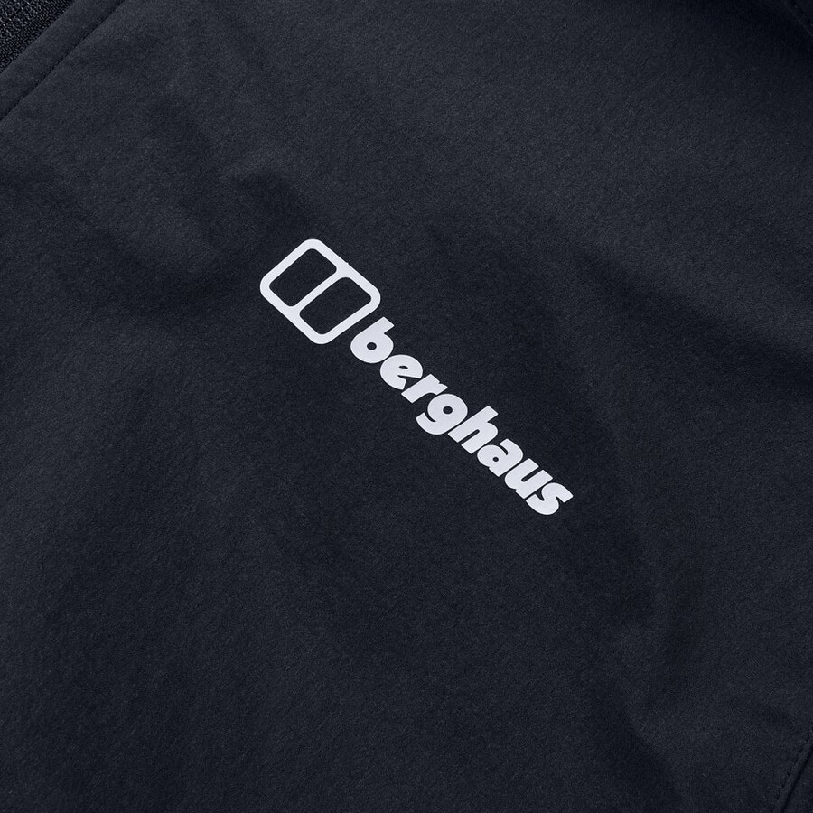 uomini ridge-roamer lite softshell jacket - black berghaus