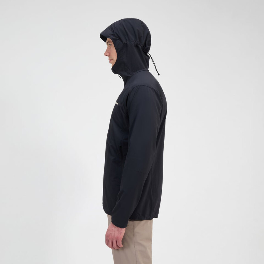 uomini ridge-roamer lite softshell jacket - black berghaus